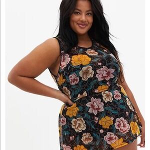 New! Torrid sz 4 Floral Swim Bathing‎ Suit 4X